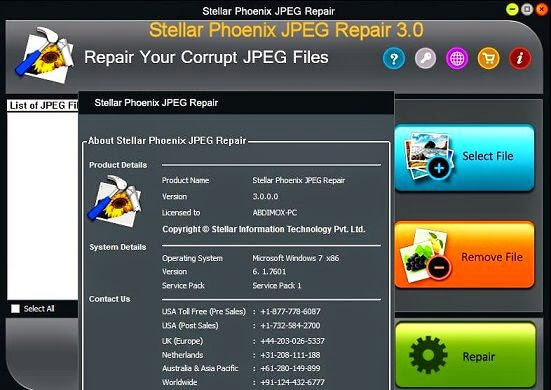Stellar Phoenix JPEG Repair Crack